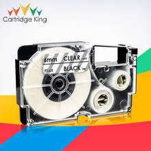 Compatible for Casio XR-6X Cassette Labeling Tape Black on Clear 6mm*8m Replace Casio KL-60 KL-120 KL-HD1 KL-P350W Label Maker 2024 - buy cheap