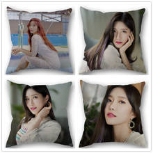 Funda de almohada cuadrada de lino y algodón, personalizada, KPOP, Dawon, WJSN, para oficina y familia, personalizable, 45x45cm 2024 - compra barato