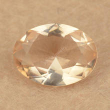 Miçangas de vidro cor champanhe morganite, tamanhos 2x3 ~ 13x18mm 5a, pedra de vidro sintético solta com corte brilhante, formato oval 2024 - compre barato