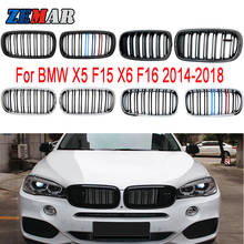ZEMAR Carbon Fiber/Black Front Bumper Racing Grills Kidney Grilles For BMW X5 F15 X6 F16 2014-2018 Xdrive M Sport Accessories 2024 - buy cheap