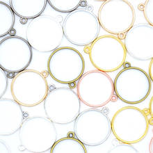 Base de pingente circular 32*28mm, conjuntos de joias faça você mesmo com moldura em branco 2024 - compre barato