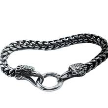 Pulsera vikinga de acero inoxidable con cabeza de cuervo de Odín, joyería vikinga de acero de titanio, brazalete de hombre con águila vikinga 2024 - compra barato