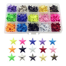 300pcs 15mm Colorful Pentagram Claws Rivets For Leather Candy Colors Stars Punk Spikes For Clothes Bag Belt Diy Accessory 2024 - buy cheap