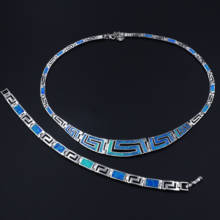 Wholesale & Retail Fire Opal Jewelry Set Collar Choker Necklace & Bracelet Watch Chain 2024 - buy cheap