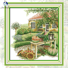 Картина для вышивки крестиком Joy Sunday, зеленая домашняя Китайская вышивка 14CT 11CT, вышивка крестиком, картина для домашнего декора 2024 - купить недорого
