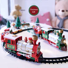 Новый детский поезд, железная дорога, RC игрушечные поезда, Рождественский комплект, модель, детский Железнодорожный комплект, Детские поезда, детский рельсовый трек 2024 - купить недорого