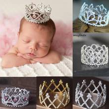 Infant Girl Party Princess Tiara With Rhinestone Crown Newborn Photography Props Accessorie Headband Baby Photo Shoot Fotografia 2024 - buy cheap