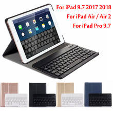 Funda inteligente con teclado Bluetooth para tableta, cubierta para IPad 9,7, 2017, 2018, 5ª y 6ª generación, Air / Air 2 / Pro 9,7 2024 - compra barato