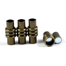 10pcs Threaded Round Tube Magnetic Clasps Hole Size 6mm Jewelry Findings Making End Caps Connector Necklace Bracelets Making DIY 2024 - buy cheap