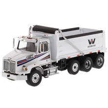 Camión de basura Modelo Western Star para adultos, volquete a escala 1/50, escala 4700, modelo de camión blanco con modelo blanco, cuerpo de descarga coleccionable 2024 - compra barato