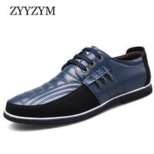 Men Casual Leather 2021 Spring New Lace-Up Simplicity Mens Fashion Flat Shoes Light Comfortable Men Single Shoes Footwear 2024 - buy cheap
