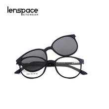 Lenspace Polarized Sunglasses Women 2 In 1 Magnetic Clip On Glasses TR90 Optical Prescription Eyewear metal Frames Eyeglasses 2024 - buy cheap