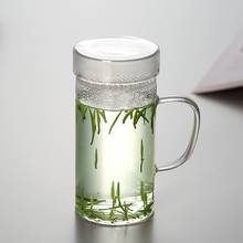 Caneca de vidro para café da manhã, com filtro, caneca de vidro de 300ml/400ml/480ml, utensílio de escritório para casais, para café e chá, 1 peça 2024 - compre barato