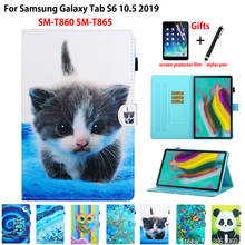 Funda de SM-T860 para Samsung Galaxy Tab S6 10,5 SM-T865 T860 T865 2019 10,5 "Funda de Tablet de moda de impresión Capa + regalo 2024 - compra barato