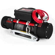 13500lbs Electric Winch 12V Recovery Exterior Parts 27m Synthetic Rope W/ Wireless Remote Control for Truck Car Trailer Caravan 2024 - compre barato