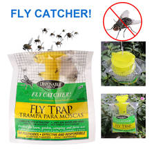 Yellow Fly Catcher Hanging Disposable Outdoor Garden Insect Trap Pest Flies for Tree Fly Trap for Orchard 2024 - buy cheap