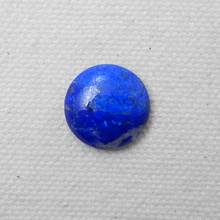 Sale 1Pcs Natural Stone Lapis Lazuli Round Gemstone DIY Jewelry Cabochon Accessories 15x4mm 1.5g 2024 - buy cheap