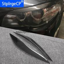 Rear Carbon Fiber Headlights Eyebrows Eyelids for BMW F10 5 series Car Styling Front Headlamp Eyebrows Trim Cover Accessories 2024 - buy cheap