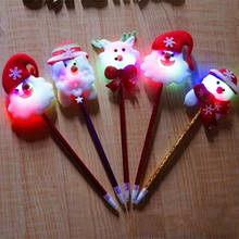 Luminous fluffy Christmas pen Christmas gift Santa Claus pen lovely Christmas pen Christmas gift 2024 - buy cheap