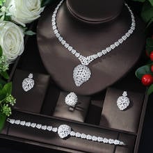 HIBRIDE 2019 New Design Geometric Shape Jewelry Set for Women Fashion Cubic Zirconia 4pc Set Jewelry Party Style bijoux N-555 2024 - buy cheap