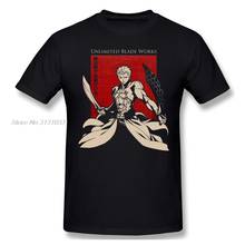 Emiya camiseta sem limitação, camiseta de algodão, masculina, preta, camiseta para homens, anime, harajuku streetwear 2024 - compre barato