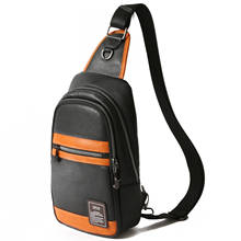Slotam Chest Bag Men Travel Back pack PU Leather Messenger Bag Male Sling Chest Pack CrossBody Shoulder Bags Portable Handbag 2024 - buy cheap