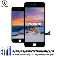 Pantalla LCD de calidad TW Incell para iPhone 6, 7, 8, 6S, reemplazo de pantalla táctil para iPhone 6SP, 7P, 8P, X, sin píxeles muertos + regalo 2024 - compra barato