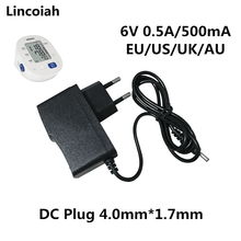Lincoiah-fuente de alimentación de 6V, 0.5A, 500MA, adaptador de cargador AC/DC para I-C10 OMRON, M2, M3, M4-I, M7, M10, M6, M6W, Monitor de presión arterial 2024 - compra barato