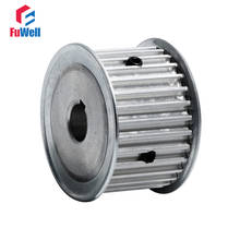HTD5M-32T Timing Pulley 27mm Width Aluminum Alloy Toothed Belt Pulley With Keyway 12/14/15/19/20mm Bore 32Teeth Gear Pulley 2024 - buy cheap