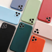 Чехол для телефона ярких цветов для iphone 11 11Pro Max X XR XS Max 7 8 Plus, защитный чехол для камеры, мягкий силиконовый чехол из ТПУ 2024 - купить недорого
