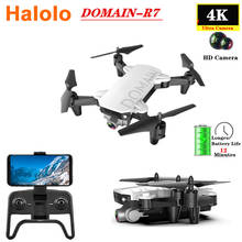 Halolo r7 rc zangão 4k hd câmera zangão dobrável profissional selfie quadrocopter com wifi fpv câmera helicóptero brinquedo para crianças 2024 - compre barato