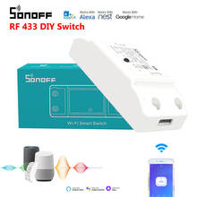 Sonoff switch sem fio rfr2 melhorado, os módulos de automação residencial, rf 433mhz, funciona com ewelink, alexa e google home 2024 - compre barato
