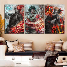 3 peças pôster my hero academia anime arte de desenho hd pintura de parede para decoração de casa 2024 - compre barato