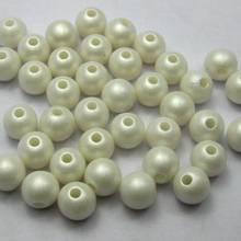 Perlas redondas de acrílico blanco mate 100 perlas de imitación 10mm 2024 - compra barato