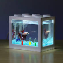 PETFORU pez Betta luchando cilindro Rumble fish cilindro Mini acuario bloques de construcción del tanque de peces 2024 - compra barato