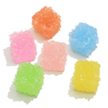 13MM Resin Square Gummy Candy Cabochons Assorted Color Square Gummy Candy  Charms Kawaii Jelly Decor Sweets Cabs 2024 - buy cheap