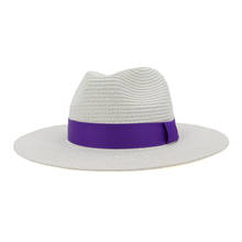 HanXi New White Straw Hats Women Men Jazz Sun Hat Outdoors On Vacation Sunscreen Will Eaves Beach Hat 2024 - buy cheap