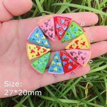 Cute Pizza Charms Pendants Resin flat back cabochon for jewelry making  bracelets necklace earrings Accessories 2024 - buy cheap