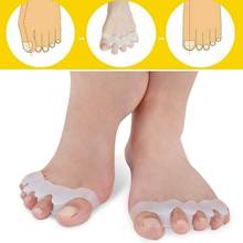 1Pair Soft Silicone Toe Separator Hallux Valgus Bunion Corrector Toe Straightener Unisex Feet Bone Thumb Adjuster Protector 2024 - buy cheap