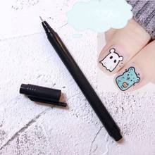 Epoxy Resin Extra Fine Black Drawing Pen Nail Painting Graffiti Permanent Marker P9YF 2024 - buy cheap