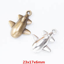 35 pieces of retro metal zinc alloy aircraft pendant for DIY handmade jewelry necklace making 7265 2024 - buy cheap