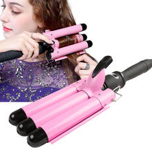 Professional Ceramic Triple Barrel Hair Curler Irons Wave Fluffy Hair Corrugated Hair Crimp Curling Iron 5 Types Styling Tools 2024 - buy cheap