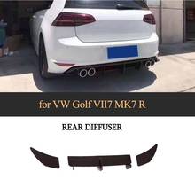 Matte Black Car Rear Bumper Diffuser Splitters for VW GOLF 7 / 7.5 VII MK7 / 7.5 VII R Bumper 2014 - 2019 Diffuser Lip 2024 - buy cheap