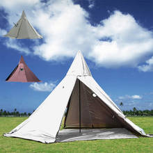 Всесезонные палатки из ткани Оксфорд 300D, уличная водонепроницаемая палатка с гнездом для плиты, на 3-4 человек, с 2 дверцами, вигвам для кемпинга, пешего туризма, с полной сеткой 2024 - купить недорого