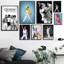 G237-decoración artística de Freddie Mercury Queen, Legendary Singer de música, arte de pared, lienzo, pintura, póster de seda, decoración del hogar 2024 - compra barato