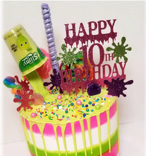 Decoração para bolo com glitter e nome, decoração para festa de aniversário e bolo 2024 - compre barato