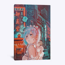 REM RE Zero-lienzo de estética de Manga para decoración del hogar, impresiones para dormitorio, sala de estar, pintura artística de pared, póster 2024 - compra barato