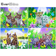 Evershine bordado de diamante tigre inteiramente quadrado, broca ponto cruz pintura de diamante animal kits de mosaico imagem strass artesanato 2024 - compre barato