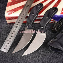 Bastin Helicopter Straight Knife Fixed Black Knife M390 Blade CNC Camping Hunting Outdoor Survival Knife with K Sheath 2024 - buy cheap