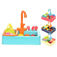 Kids Kitchen Toy Simulated Pretend Play House Games Sink Dish Washing Set 2024 - buy cheap